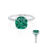 LIVELY - 18k White Gold Petite Hidden Halo Ring
