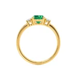 LOUELLA - Oval Emerald Engagement Ring