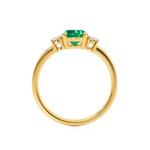 LOUELLA - Oval Emerald Engagement Ring