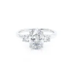 LOUELLA Oval Lab Diamond 950 Platinum Trilogy Ring