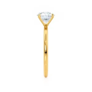 LULU Oval Lab Diamond 18k Yellow Gold Petite Solitaire