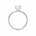 LULU Oval Lab Diamond Platinum Petite Solitaire