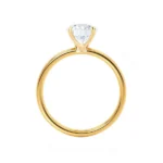 LULU Round Lab Diamond 18k Yellow Gold Solitaire Ring