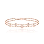 Diamond Bezel Bracelet 18k Rose Gold