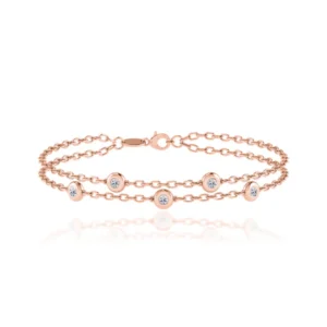 Diamond Bezel Bracelet 18k Rose Gold