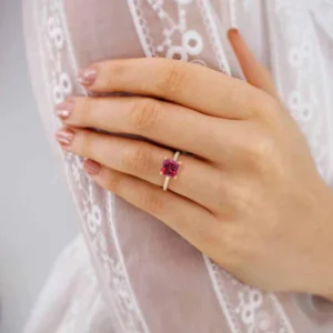 Macy Ruby 18k Ring | Lily Arkwright Diamond Rings