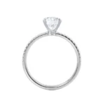 MACY Oval Lab Diamond 950 Platinum Petite Pavé Shoulder Set