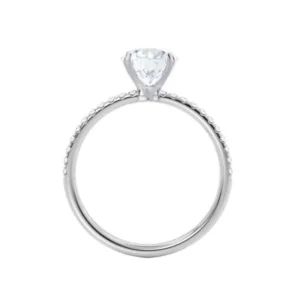 MACY Oval Lab Diamond 950 Platinum Petite Pavé Shoulder Set
