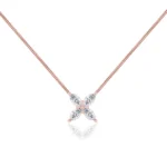 MYLA - Marquise Flower Lab Diamond Necklace 18k Rose Gold
