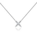 MYLA - Marquise Flower Lab Diamond Necklace 18k White Gold