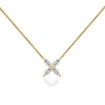 MYLA - Marquise Flower Lab Diamond Necklace 18k Yellow Gold