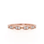 Marquise Shaped Milgrain 18k Rose Gold Eternity