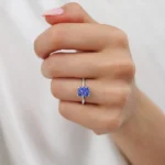 PARIS - Blue Sapphire & Diamond 950 Platinum