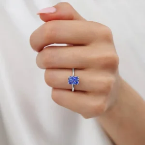 PARIS - Blue Sapphire & Diamond 950 Platinum