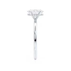 PARIS Oval Lab Diamond Platinum Hidden Halo