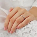 Rose Gold Petite Plain Wedding Ring 18k