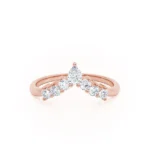 Tiara Pear Wedding Ring 18k Rose Gold