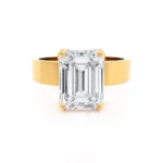 REGENT Emerald Lab Diamond 18k Yellow Gold Solitaire