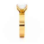 REGENT Emerald Lab Diamond 18k Yellow Gold Solitaire