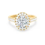 ROSA Oval Lab Diamond 18k Yellow Gold Halo
