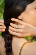 Lab Diamond Earrings Bubble Studs