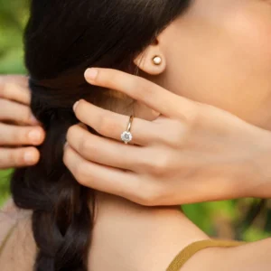 Lab Diamond Earrings Bubble Studs