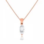 TALULLA - Marquise Lab Diamond Pendant 18k Rose Gold