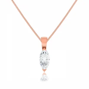 TALULLA - Marquise Lab Diamond Pendant 18k Rose Gold