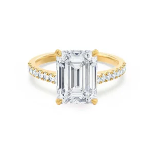VIOLA Emerald Lab Diamond 18k Yellow Gold Shoulder Set