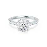 VIOLA Round Lab Diamond Platinum Shoulder Set