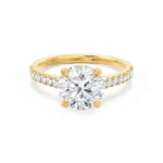 VIOLA Round Lab Diamond 18k Yellow Gold Shoulder Set