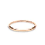 Rose Gold Petite Plain Wedding Ring 18k
