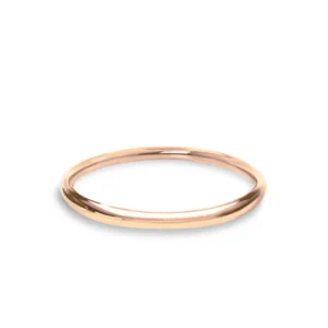 Rose Gold Petite Plain Wedding Ring 18k