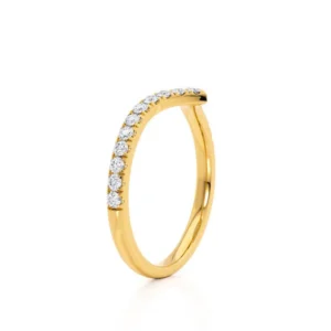 Wedding Ring Wishbone 18k Yellow Gold Eternity Band