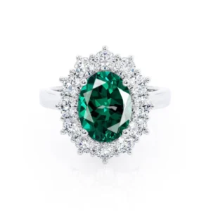 DIANA - Emerald & Lab Diamond 950 Platinum