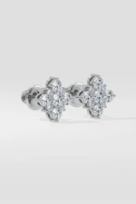 Snowflake Cluster Diamond Earrings