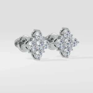 Snowflake Cluster Diamond Earrings
