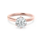 JULIET Round Lab Diamond 18k Rose Gold Solitaire Ring