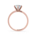 JULIET Round Lab Diamond 18k Rose Gold Solitaire Ring