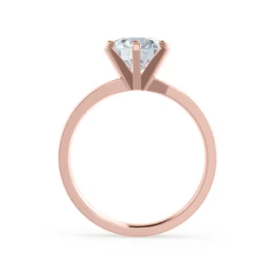 JULIET Round Lab Diamond 18k Rose Gold Solitaire Ring