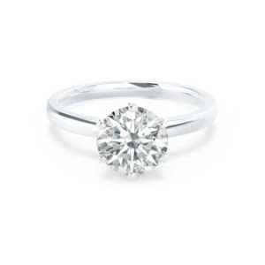 JULIET Round Lab Diamond 950 Platinum Solitaire Ring