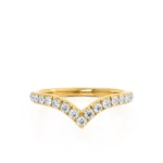 Wedding Ring Wishbone 18k Yellow Gold Eternity Band