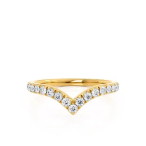 Wedding Ring Wishbone 18k Yellow Gold Eternity Band