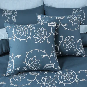 Midnight Embroidered Cushion Cover Pair
