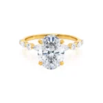 ALLURE Oval Lab Diamond 18k Yellow Gold Scatter Ring
