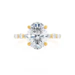 ALLURE Oval Lab Diamond 18k Yellow Gold Scatter Ring