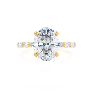 ALLURE Oval Lab Diamond 18k Yellow Gold Scatter Ring