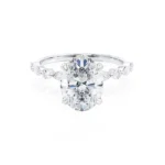 ALLURE Oval Lab Diamond Platinum Scatter Ring