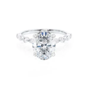 DELILAH Round Lab Diamond Platinum Shoulder