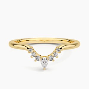 Lunette Lab Diamond Ring in 14K Yellow Gold